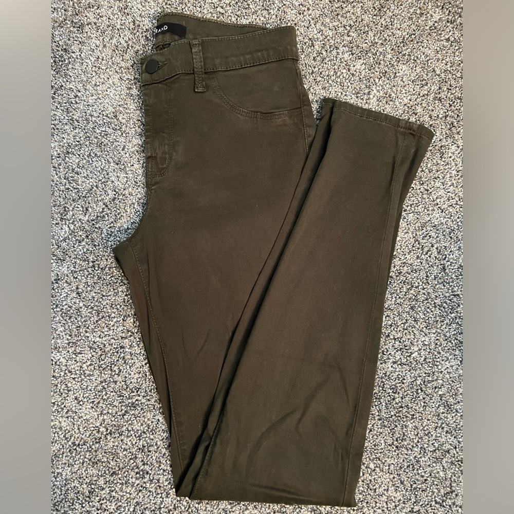 J Brand army green skinny jeans
